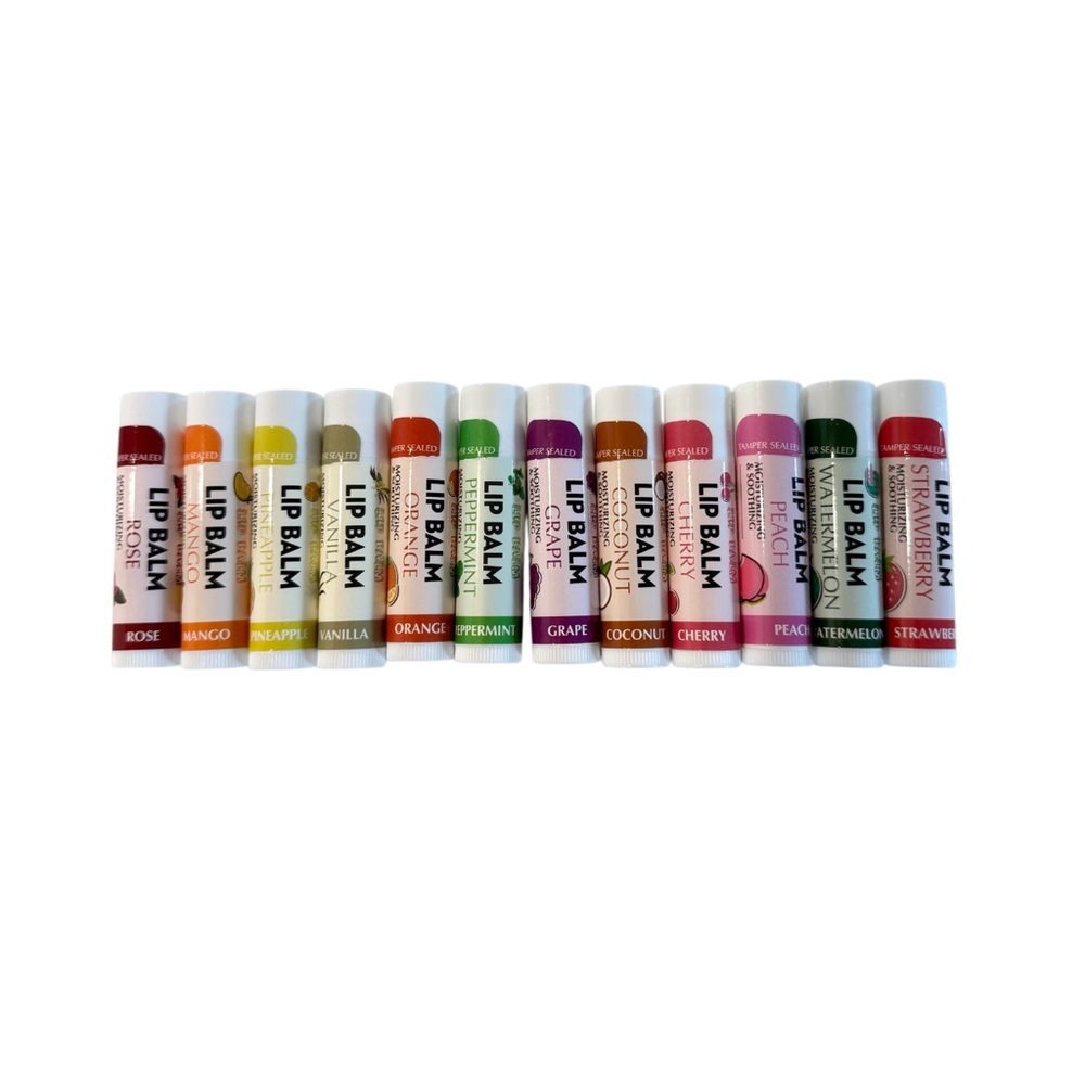 3 For $12 ‼️ 🍓🍑🍒🍋🥭🍉🍍🍊🍇🌹Lip Balm Amazig Scents
